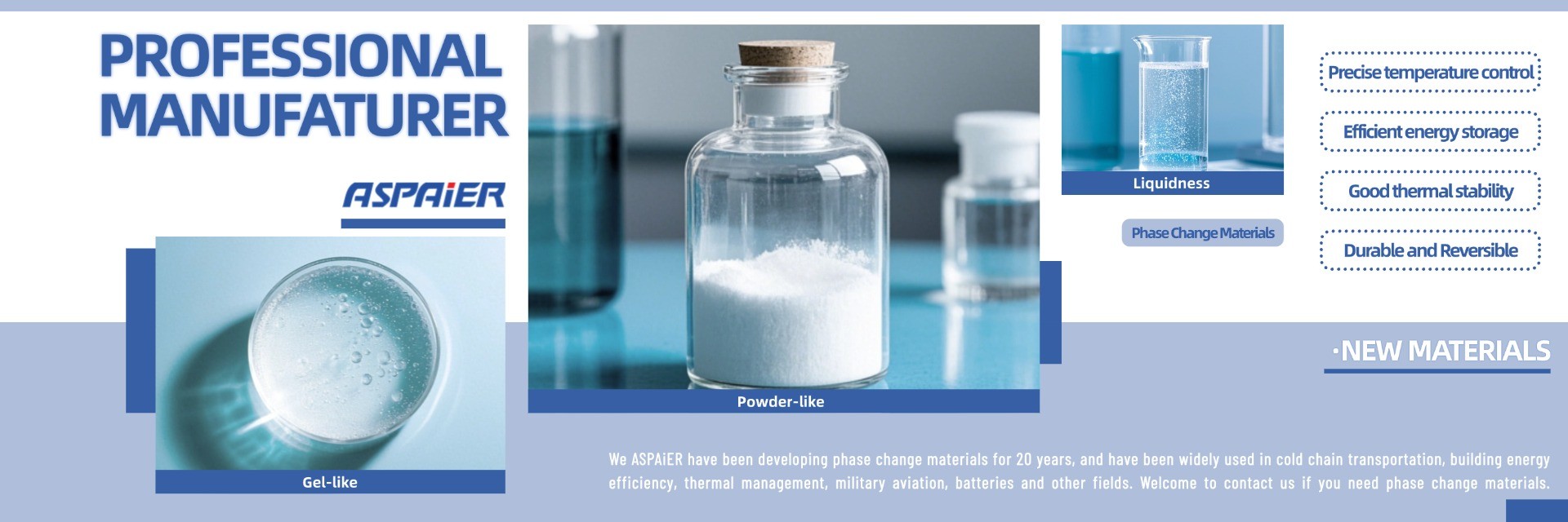 qualità PCM dedicato per la catena di freddo fabbrica